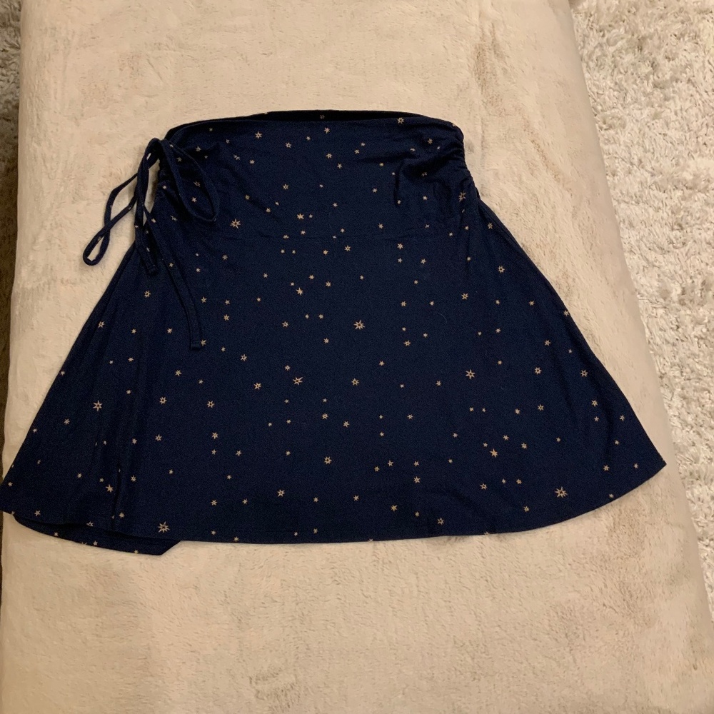 Patagonia Blue Gold L Skirt Stars Outdoors Adventure Scandi Cabin Cottagecore
